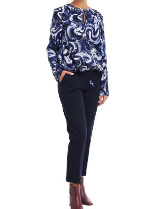 Синяя блуза MAX&CO: фото 3 - Invogue